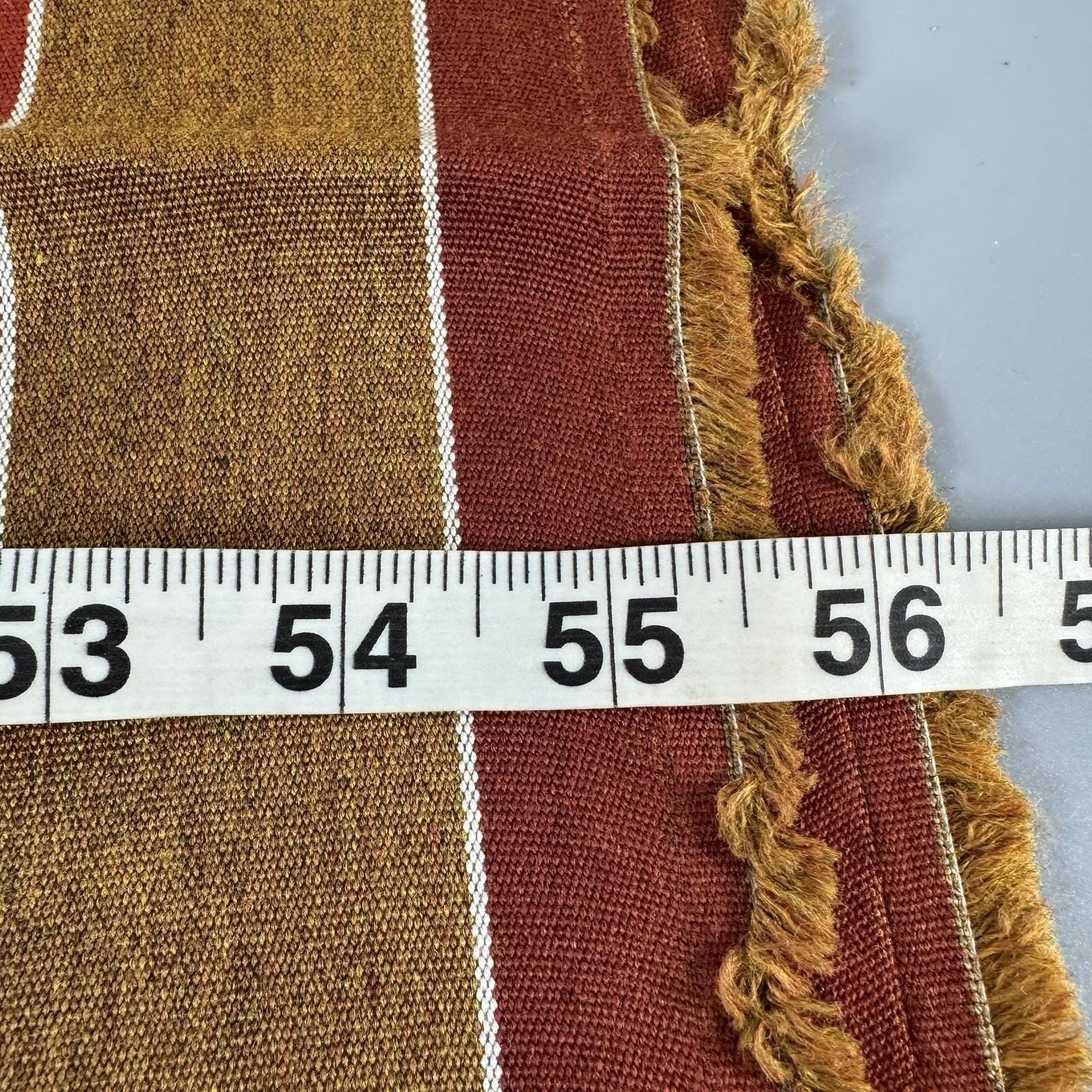 Indoor Outdoor Upholstery Fabric Red Tan Cream Stripe Patio Awning Cushion 55×55