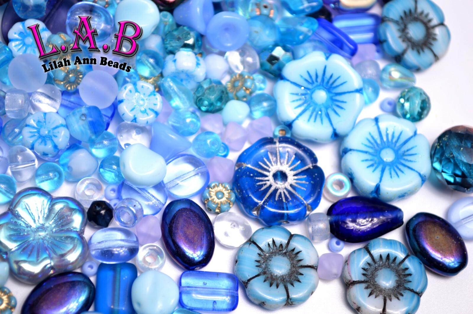 One Pound Fine Quality Czech Glass Bead Mix – 7 colors to choose from – CG900