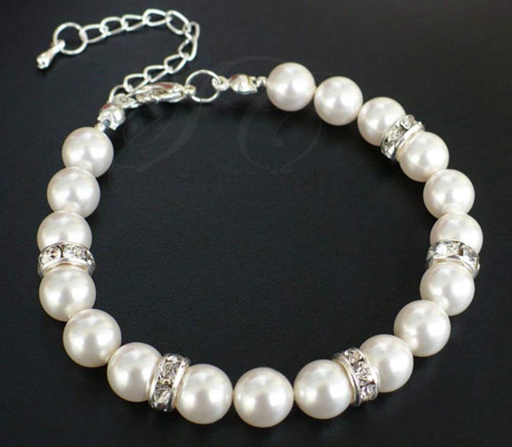 100Pcs Rondelle Spacer Beads 8Mm Silver Plated Czech Crystal Rhinestone for Jewe