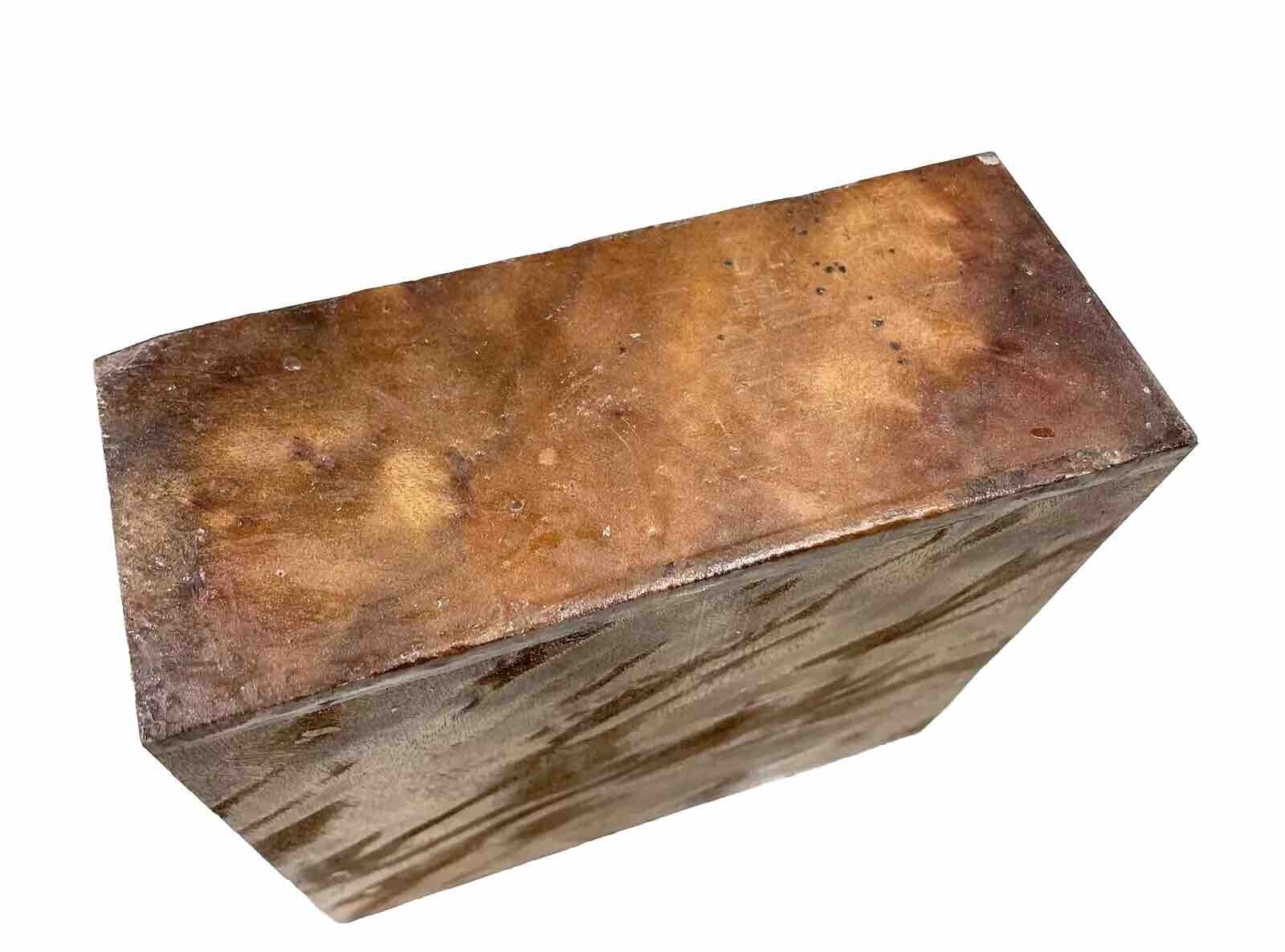Camphor burl Wood Bowl turning blank 6-7/8” x 6-7/8” x 2-3/4” (d20) air-dried