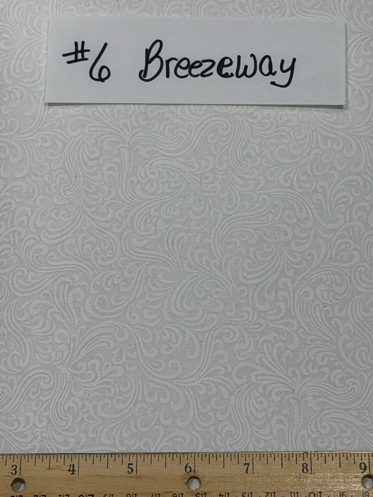 BTHY White on White Tone on Tone 100% Cotton Fabric Quilting Sew Background MDG