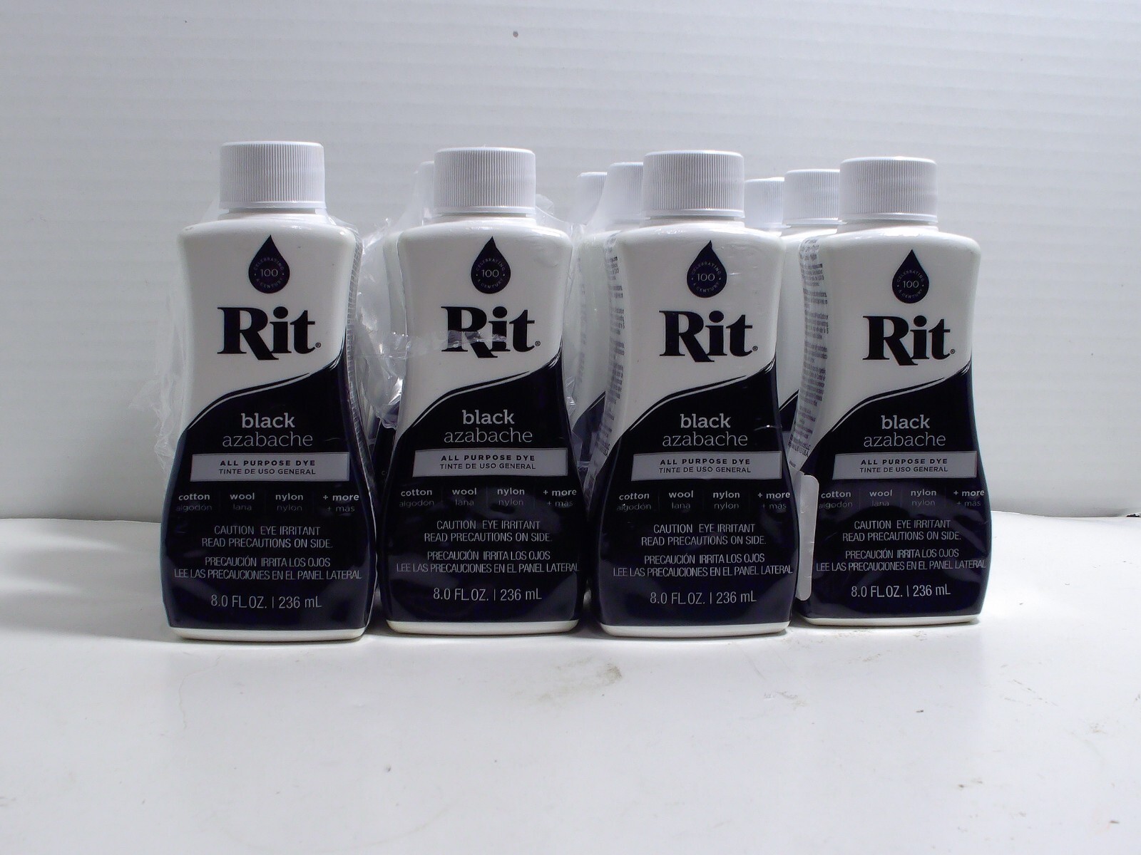 New Rit Dye 88150 All Purpose Liquid Dye, Black, 8 Fl Oz (Pack of 12)