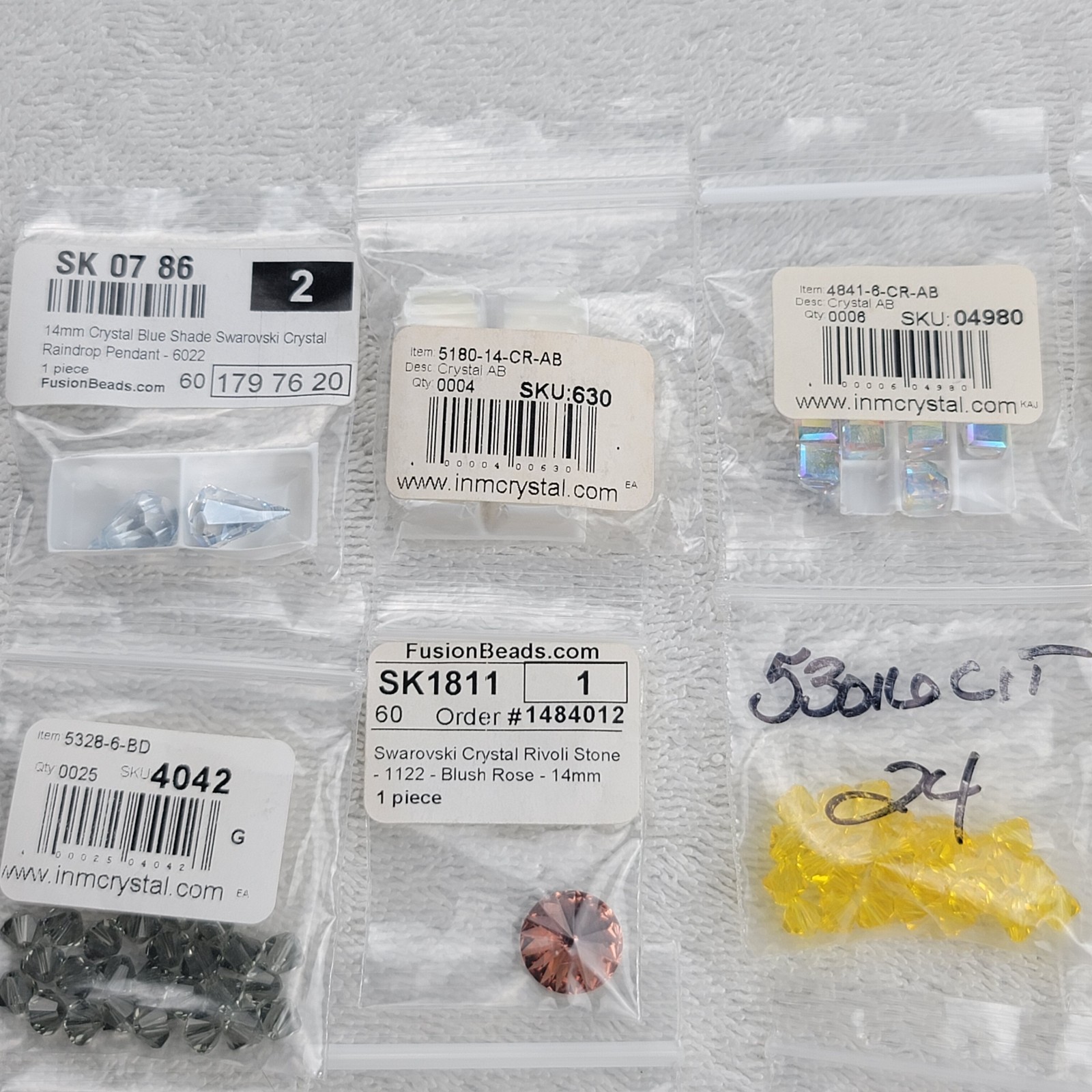 Swarovski Crystal Bead Lot Bicone Cube Pendant Fancy Stone Mixed Qty