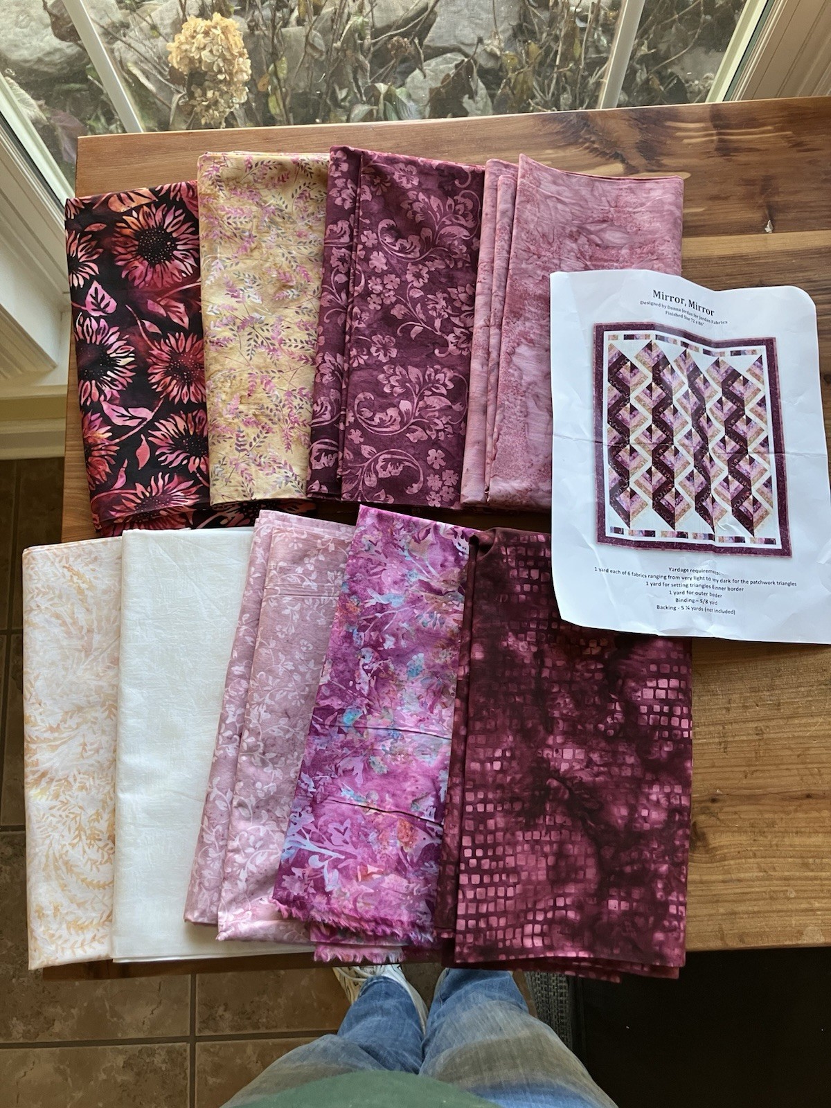 Jordan Fabrics Mirror Mirror Quilt Fabric 8 YD Hoffman Victorian Rose Batiks RBL