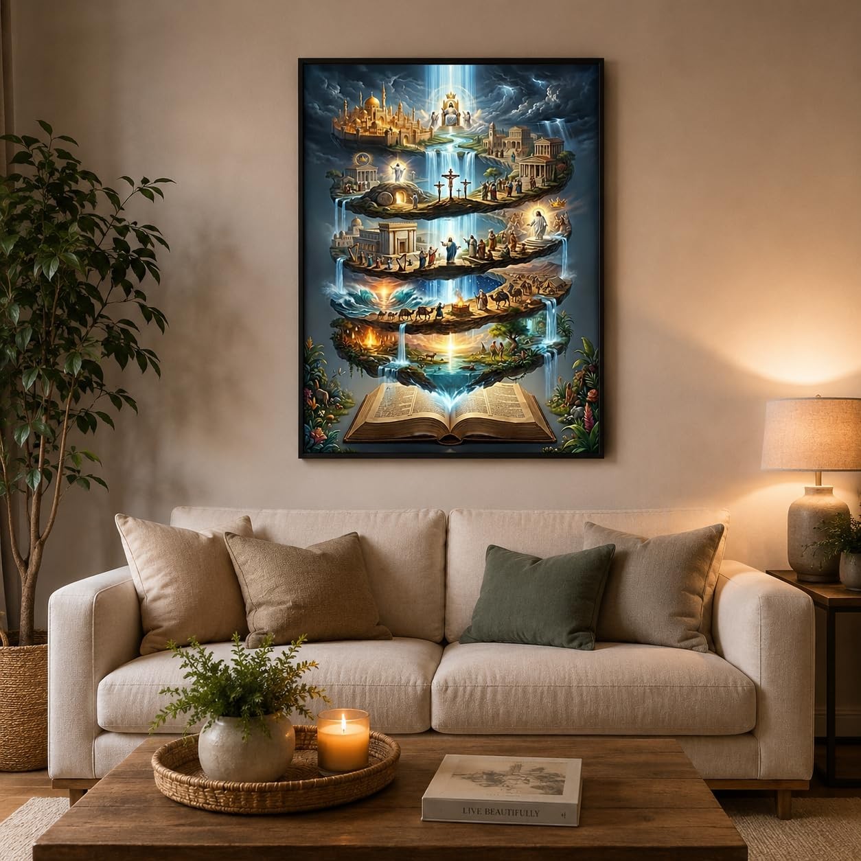 Religious Diamond Painting Kits for Adults, Bible Story 5D DIY Full Drill Diamon