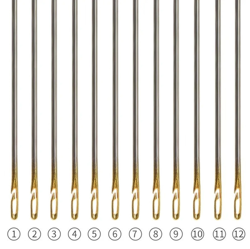 30pcs Self-Threading Sewing Needles: Easy Thread Stainless Steel Hand Needles