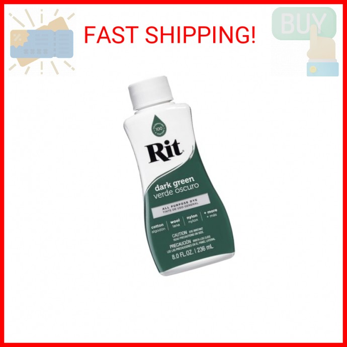 Rit Liquid Fabric Dye, 8-Ounce, Dark Green, 8 Fl Oz (Pack of 1)