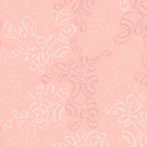 Veiled Rose in Coral Pink Fabric, Art Gallery Quilting Fabric, Nature Elements