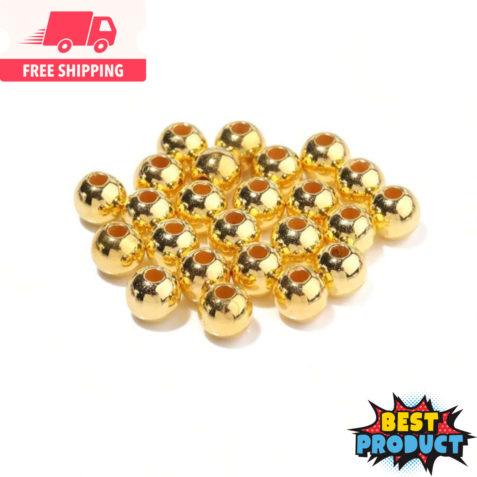 1000x Faux Pearl Beads Colorful Straight Hole 3-10mm Beads for Making Jewellery