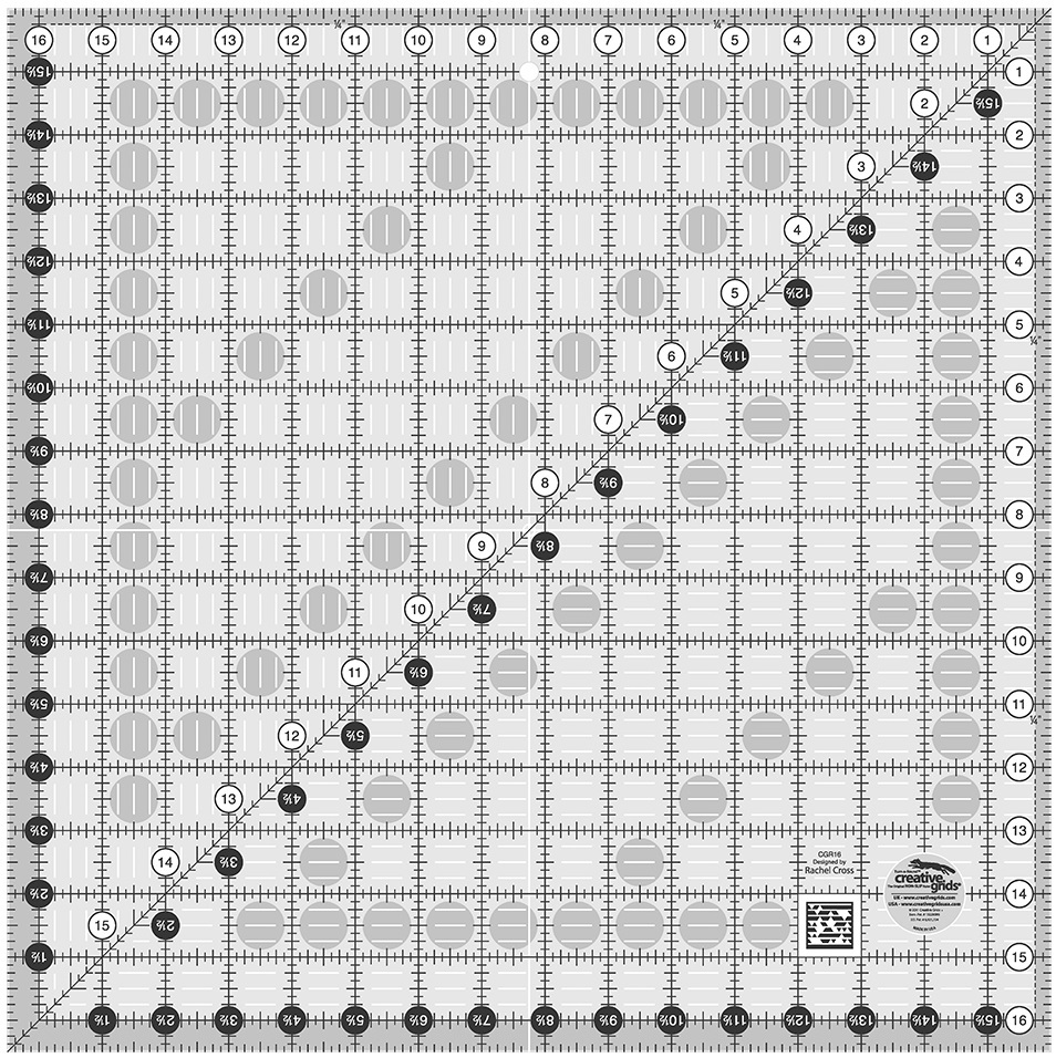 Creative Grids 16 1/2″ Square Ruler Sewing and Quilting Ruler CGR16