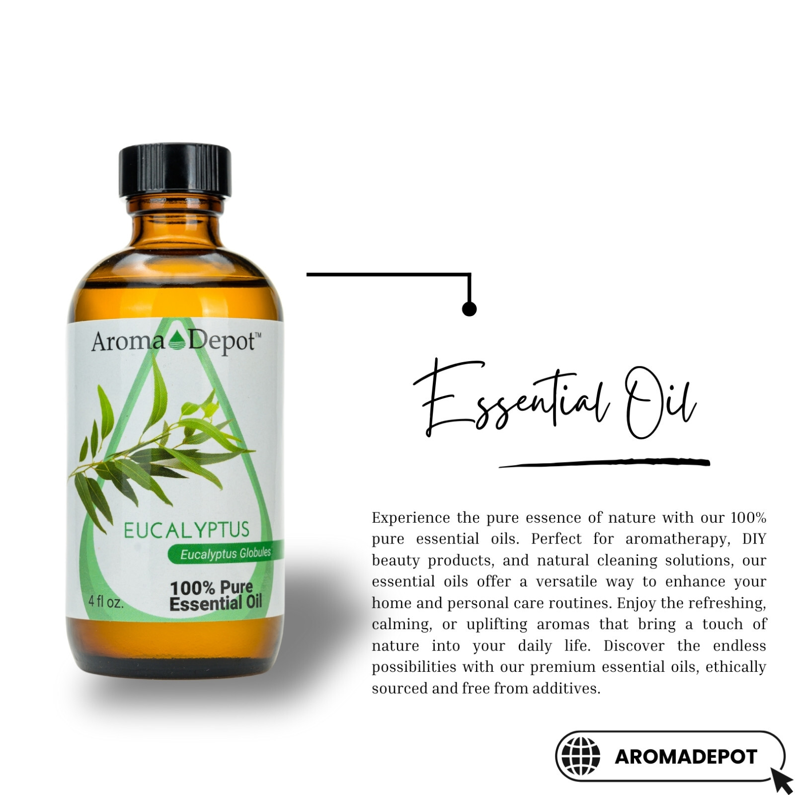 Essential Oil 4 oz. Therapeutic Grade 100% Pure Natural Undiluted Aceite Esencia