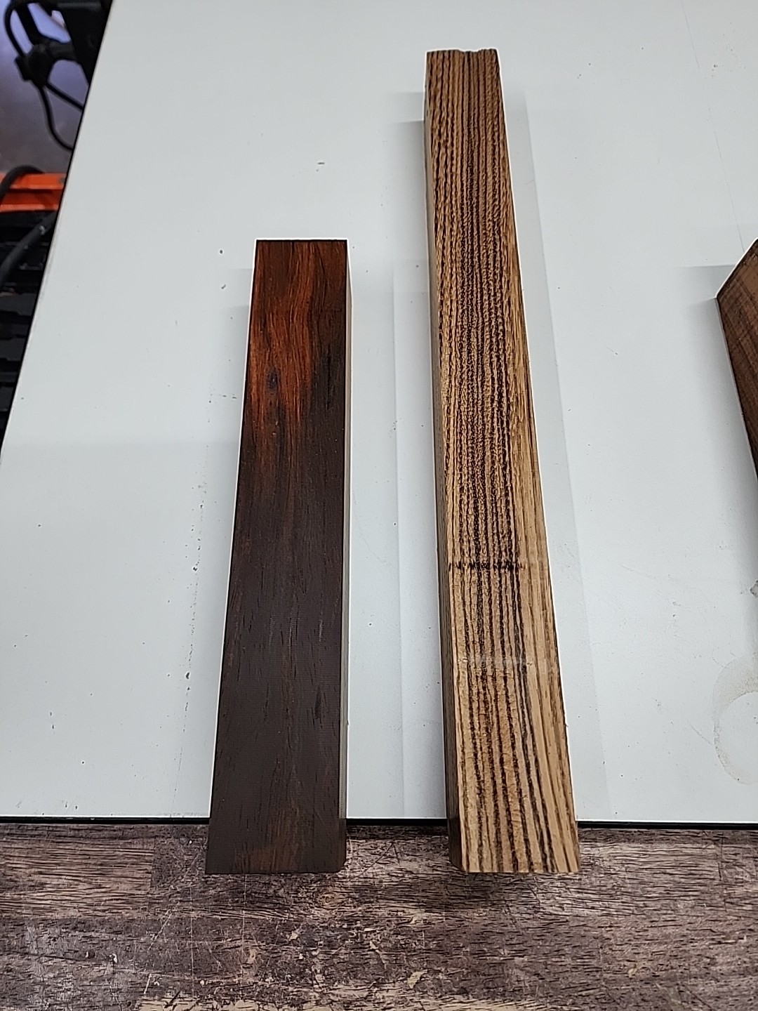 2 Pack Zebrawood 1-3/4″x2″x18-1/4″ And Cocobolo 2″x2″x12-1/8″