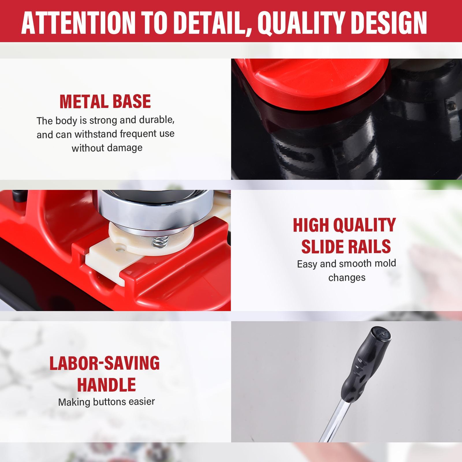 Button Maker Machine Multiple Sizes 300Pcs, Photo Pin Badge Maker 1.25+2.28+3In