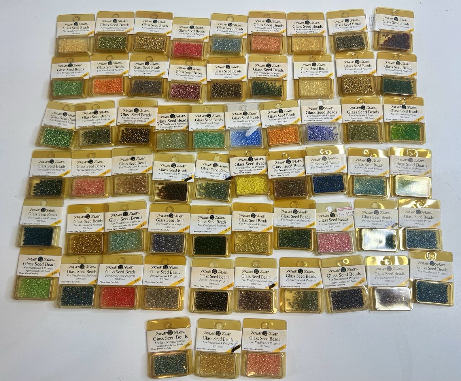 Vintage Mill Hill Glass Seed Beads Mix For Needlework Estate Lot