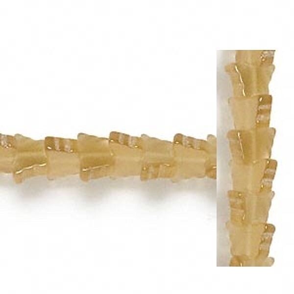 1 Std(50) Golden Sand Cat’s Eye Fiber Optic Glass 8x5mm Flat Butterfly Beads *