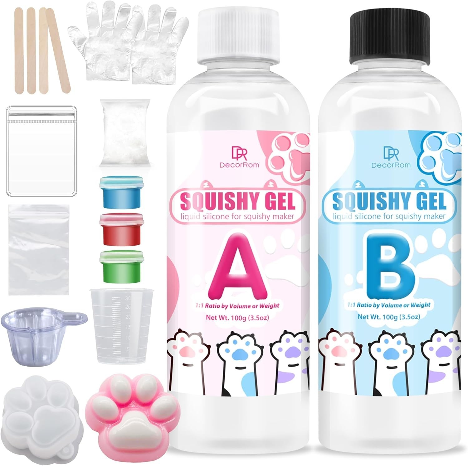 Gel for Taba Squishy Kit, 7Oz Liquid Silicone Super Soft Fast Cure for Squishy M