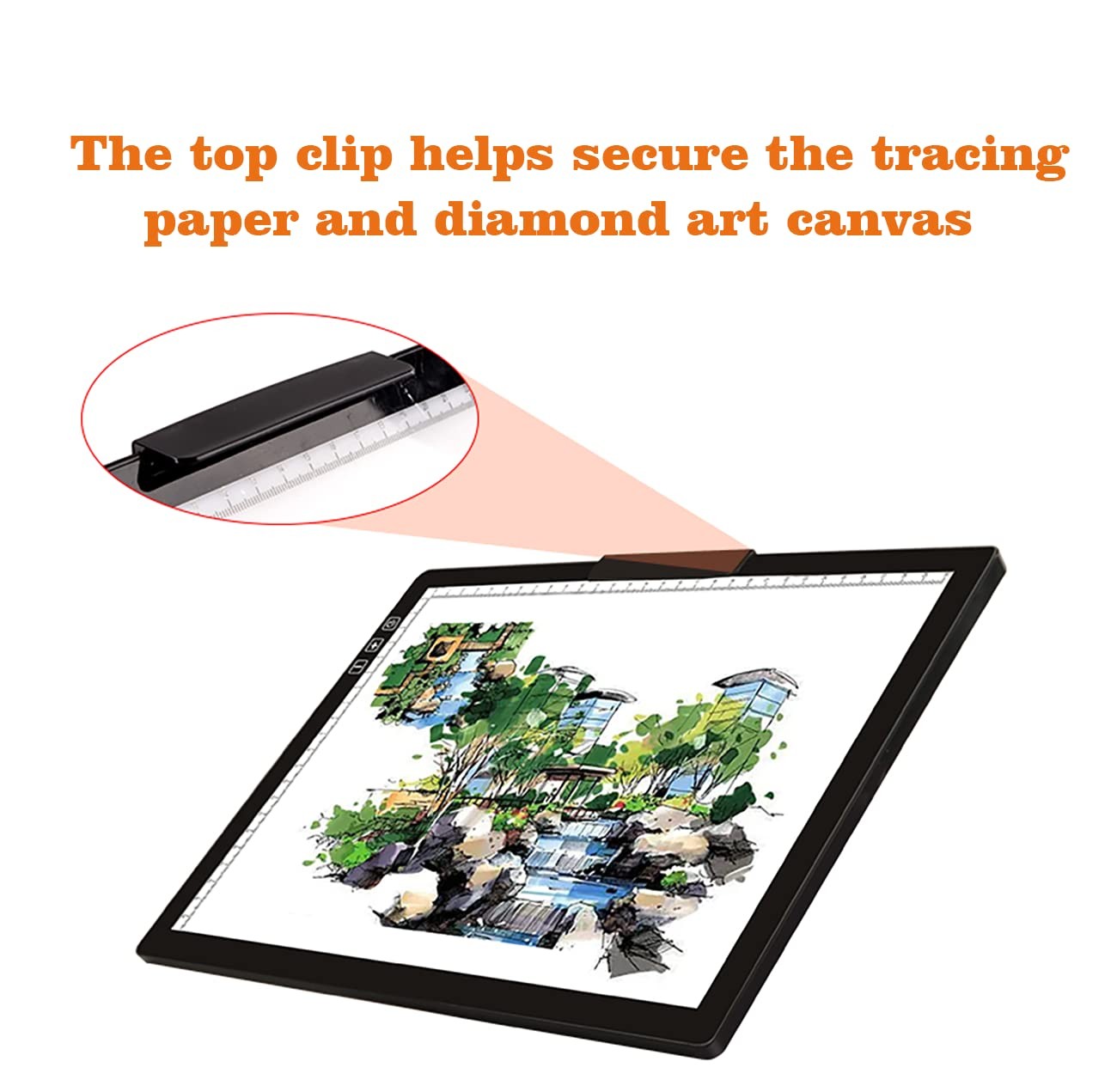 A4 Rechargeable LED Light Pad with Case, Riser Stands, 6 Brightness Levels