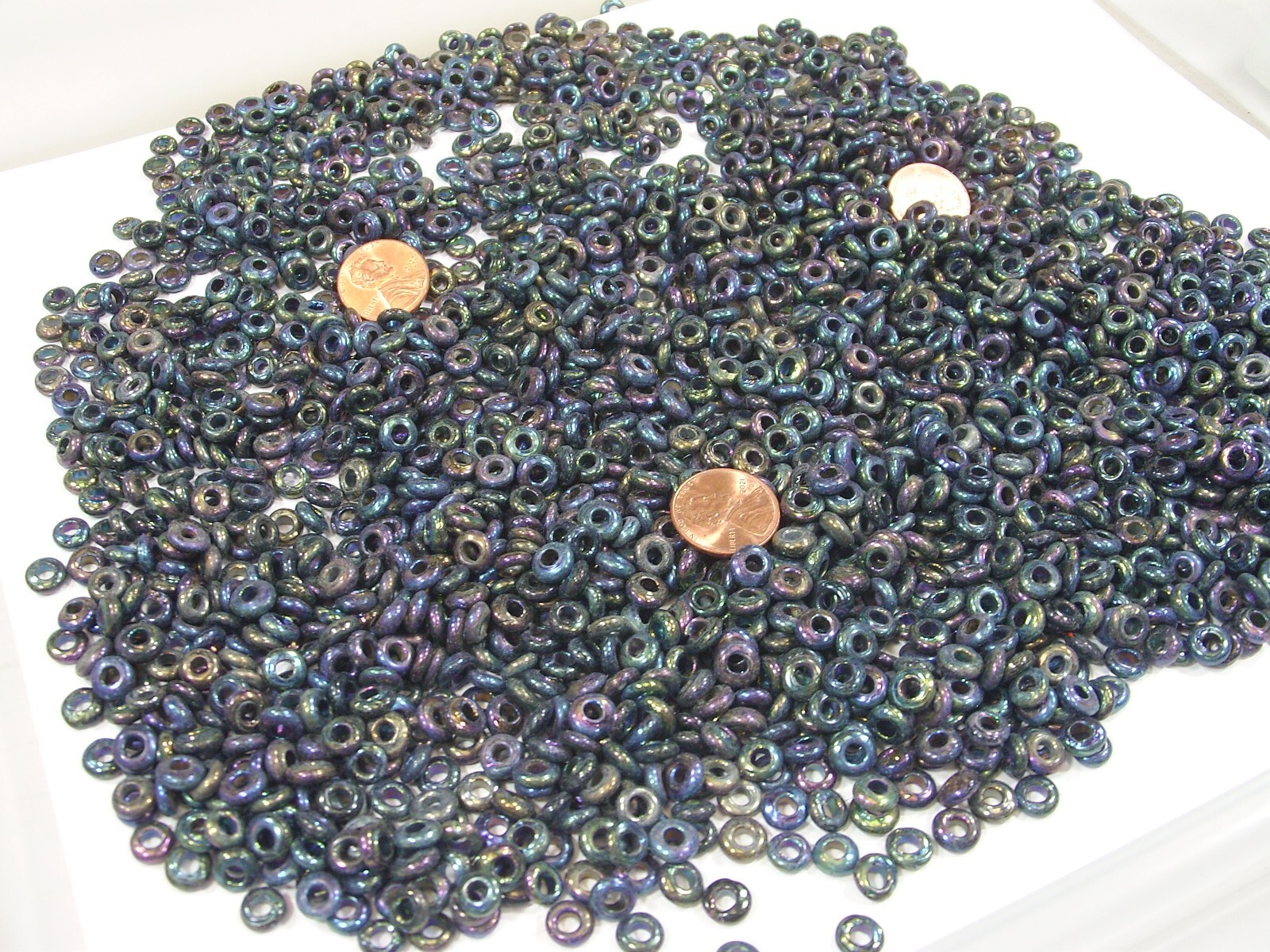 2 Pounds Metal Mix Color India Spacer Glass Beads Wholesale Bulk Lot (FY-903)