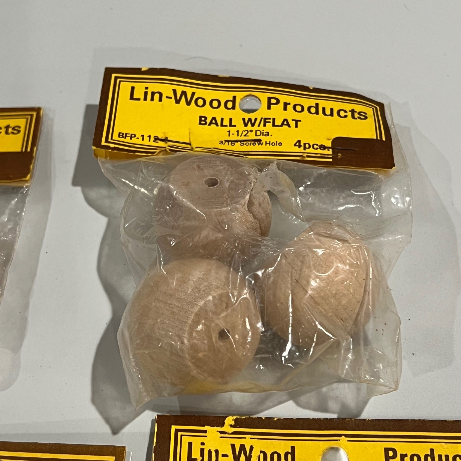 Lin-Wood Products Wooden Craft Pieces Mixed Lot of 6 New Old Stock USA