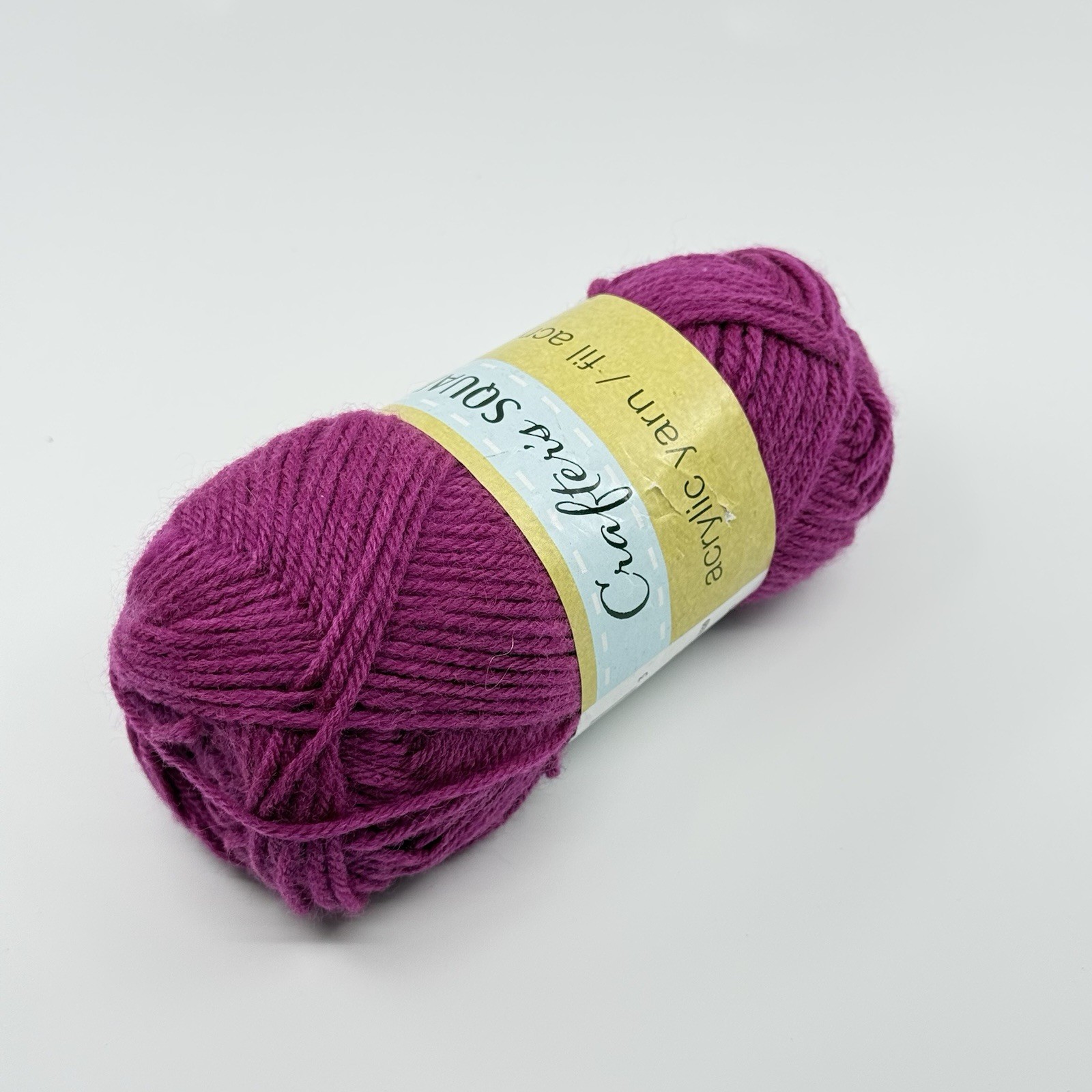 Crafter’s Square Acrylic Yarn Plum Purple 2.1oz 132yd Skein