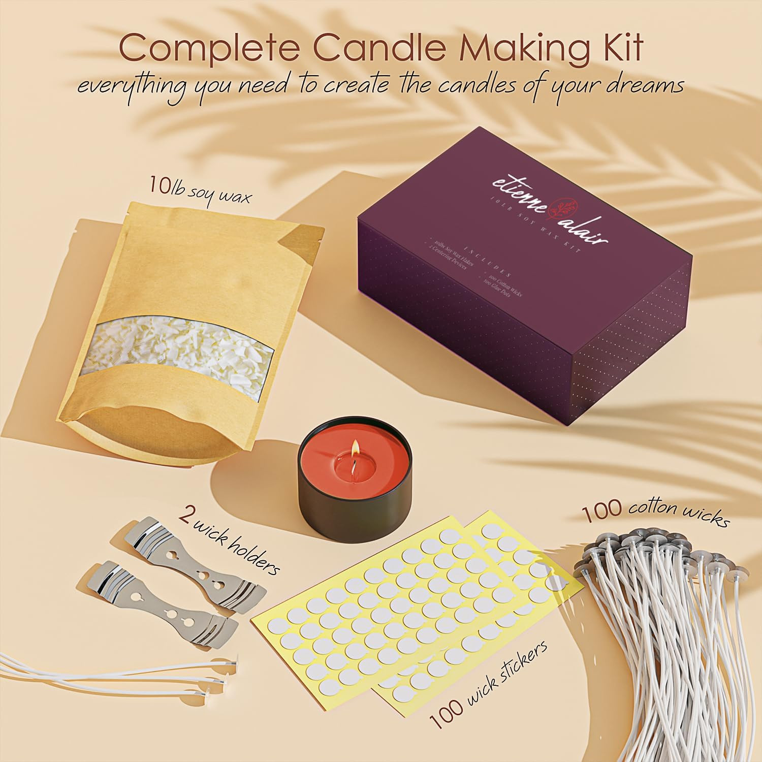 Soy Candle Wax for Candle Making 10 lbs Natural Pure Soy Wax Flakes Bulk