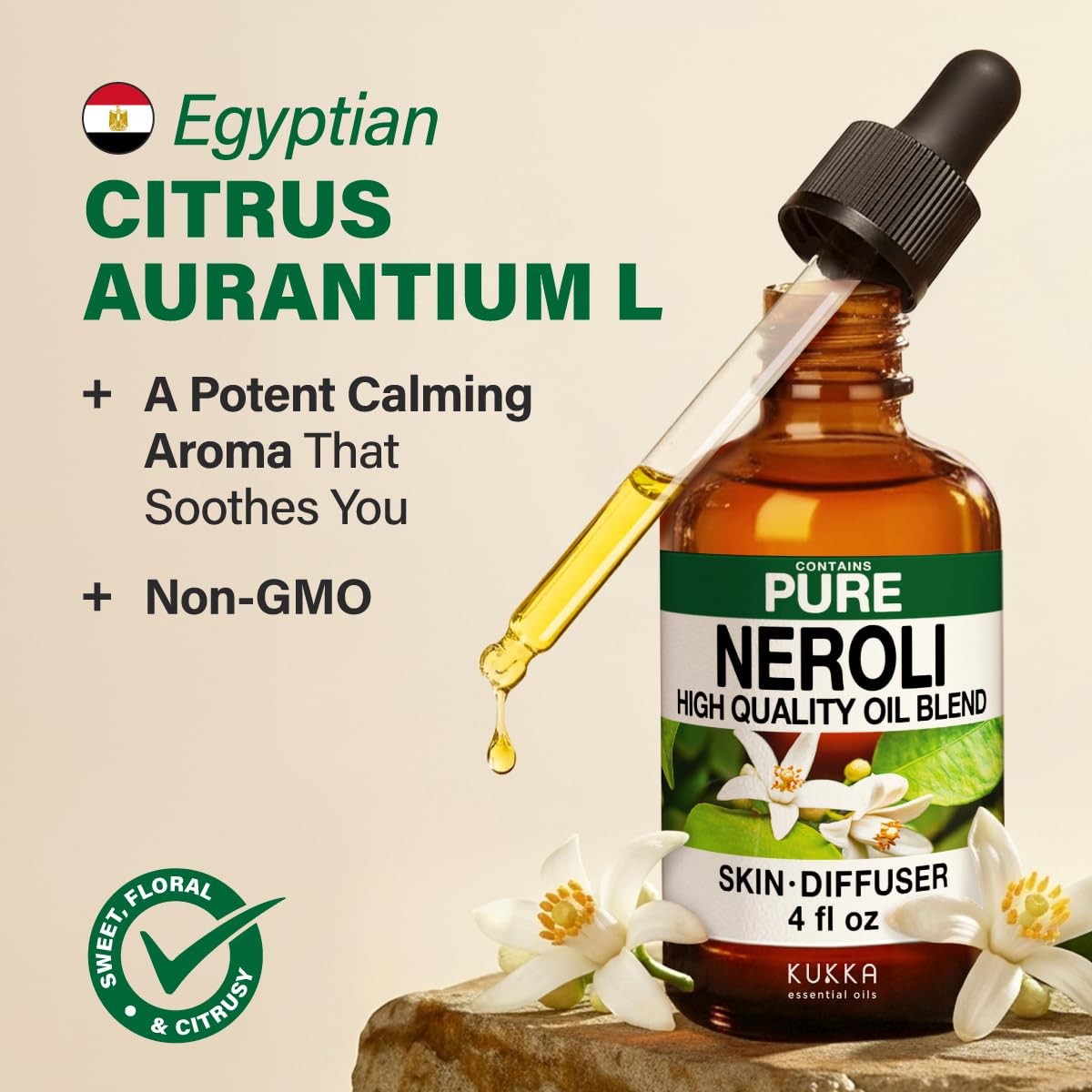 100% Pure Neroli Oil – 4 Fl Oz 4.00 (Pack of 1),