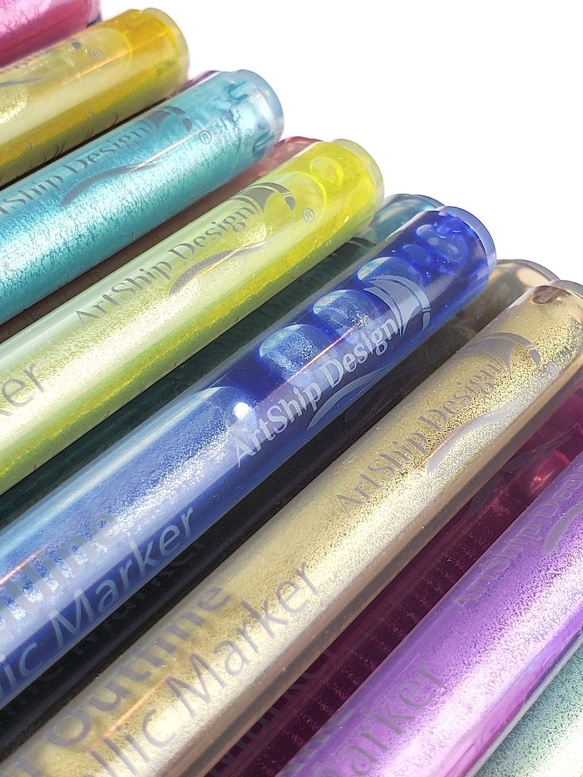 24 Metallic Self-Outline Markers – Extra Fine & Medium Tip Paint Pens for DIY Cr