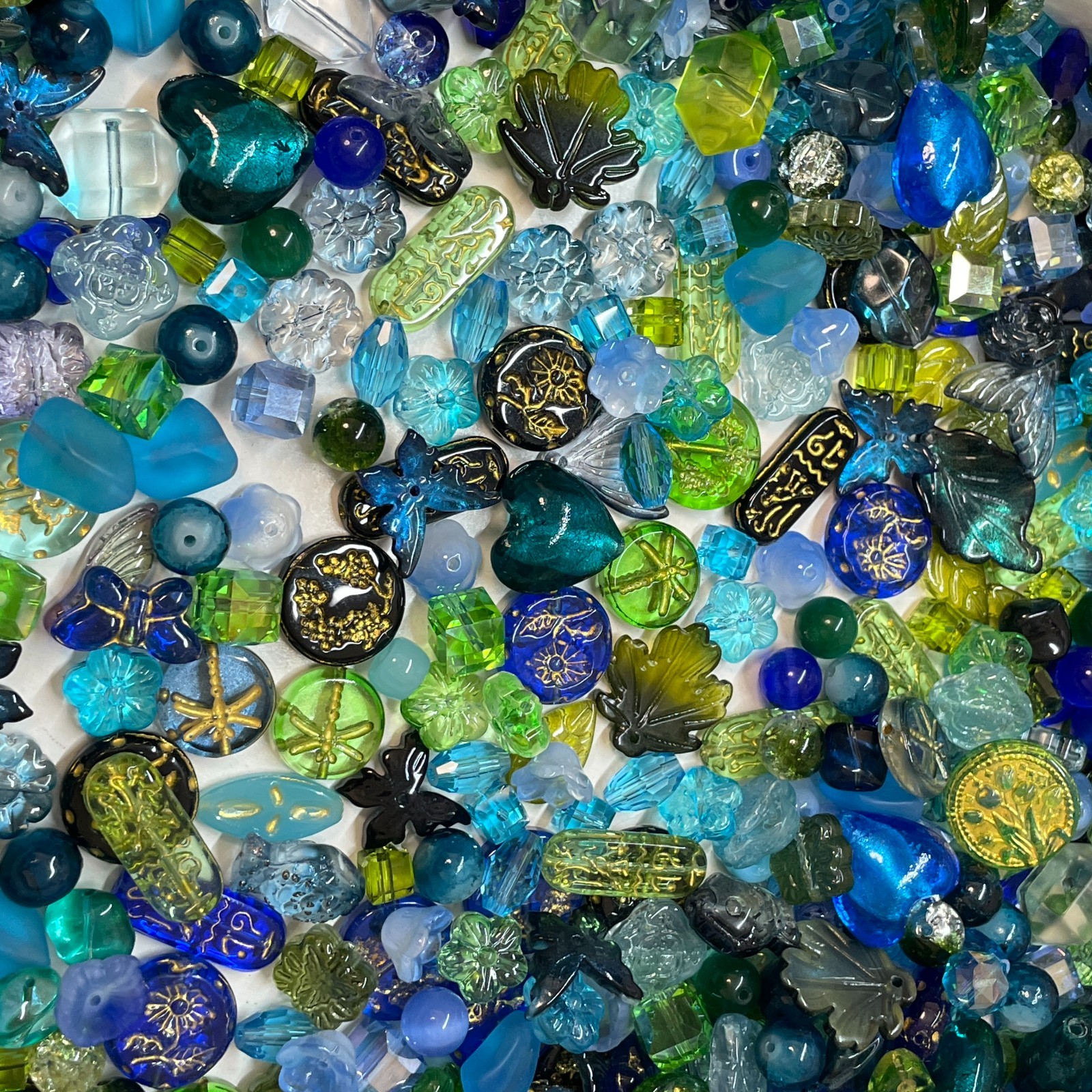 100g Handmade Glass Beads for Jewelry Making – 200 Mixed Styles Assortment