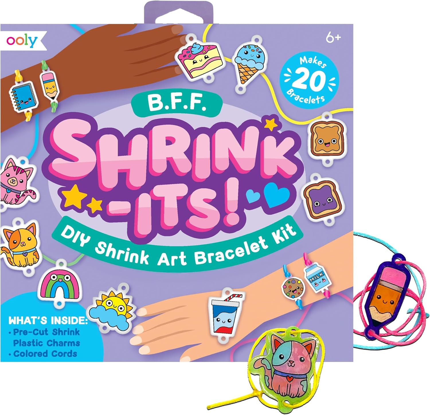 DIY Shrink Art Charms Kit, 73 Pc – Deluxe Pack | Ages 6+, 8 Paint Markers, 48 Ch