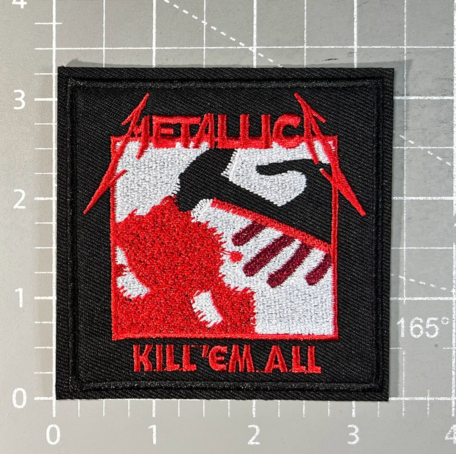 Metallica Patch Kill em All Cover Heavy Metal Embroidered Iron On 3.25×3.25″