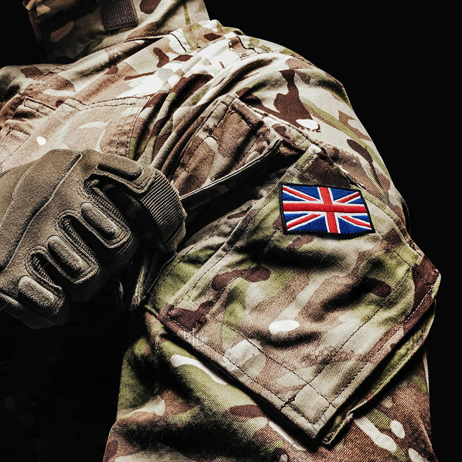 Anley Tactical United Kingdom Flag Embroidered Patches (2 Pack) – 2″x 3″ UK Flag