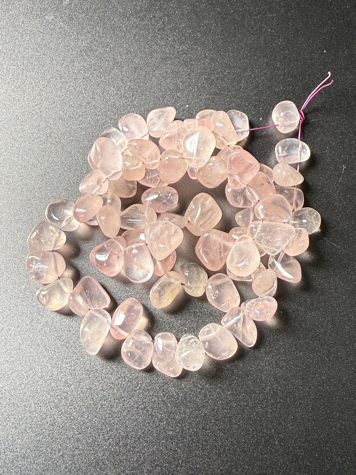 Rose Quartz Nugget Beads: Soft Pink Gemstone Strand, Love Crystal