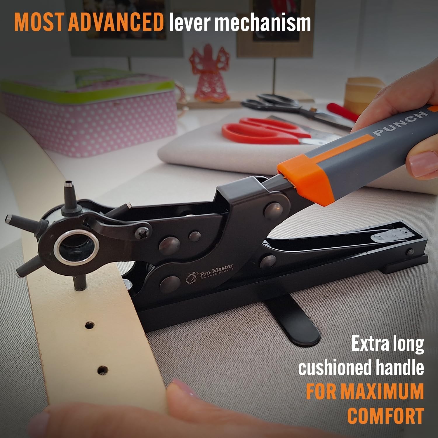 Carbon Steel Leather Punch Tool for Precise Holes in Various Materials