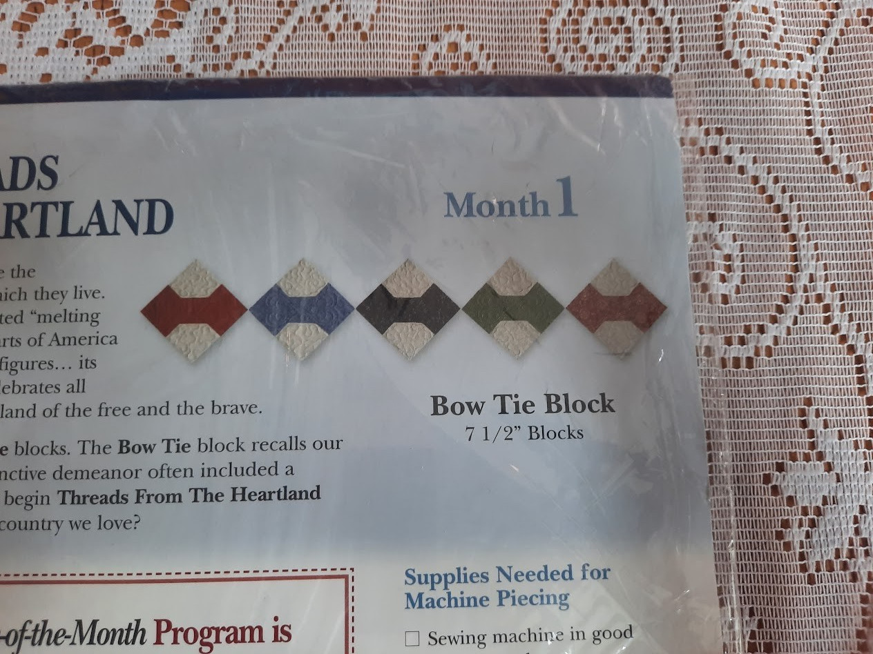 Joann Fabrics Threads from the Heartland Quilt Block Month 1 Sealed