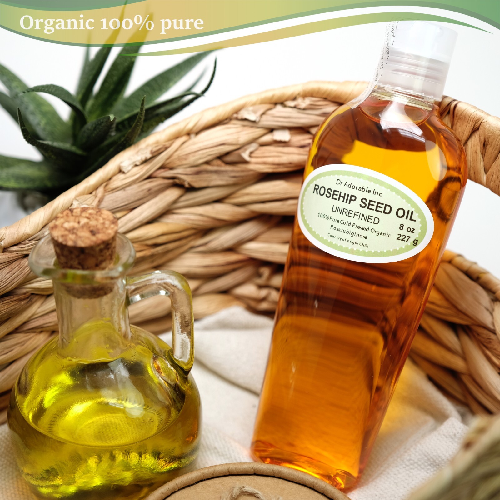 Rosehip Oil by Dr.Adorable Unrefined 2oz 4oz 8oz up to One gallon Free Shipping