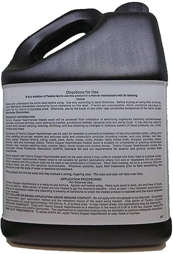 Ready-to-Use 1 Gallon Copper Naphthenate 17% Wood Preservative for Exterior Use
