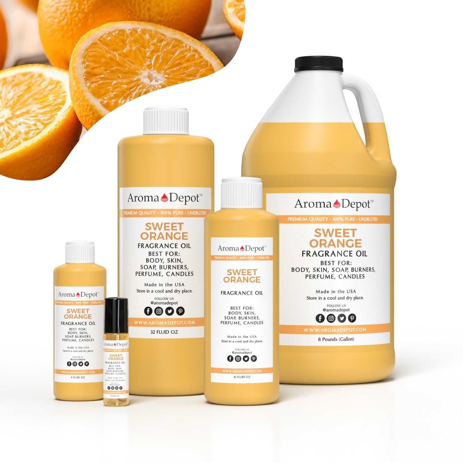 Sweet Orange Fragrance oil For Body Perfume ,Candle, Soap, Bath Bomb Diffuser