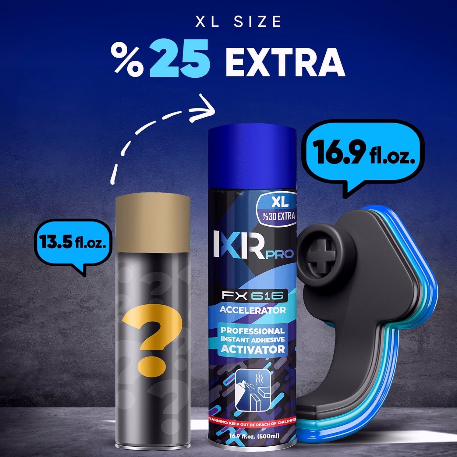 ixirpro CA Glue Activator Spray (4×16.9 oz) – Super Glue Accelerator for Bonding