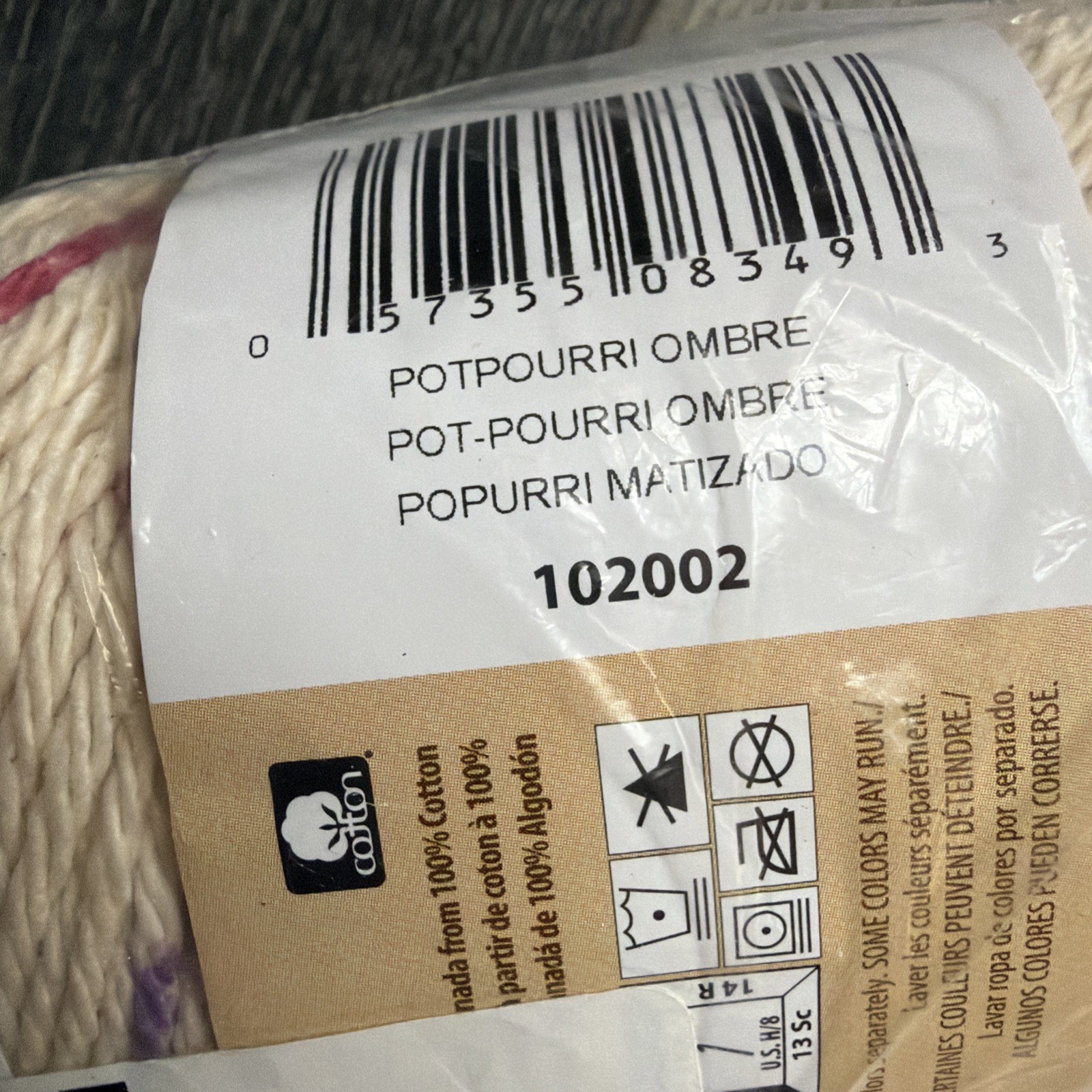 Lily Sugar ‘n Cream Yarn Potpourri Ombre Skein Cotton 2 oz each 4 Ply Lot of 6