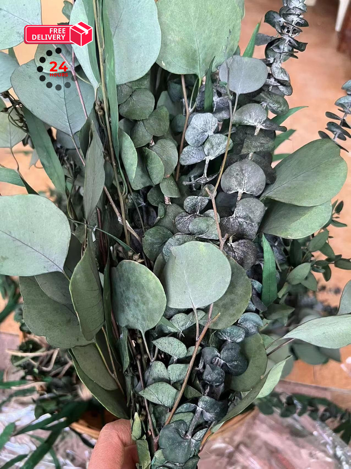 22 PCS Dried Eucalyptus for Shower Bundle, 17” Real Large 17″, Natural