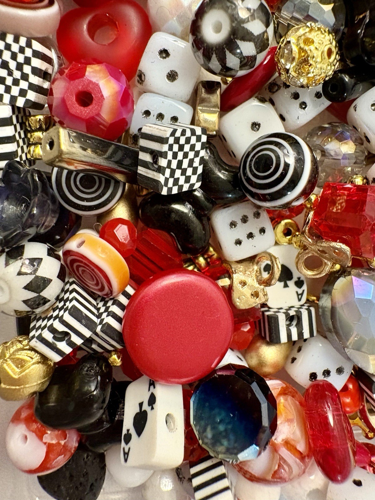 Casino Nights BEAD MIX for Jewelry Making – Glass, Gemstone, Boho, Czech