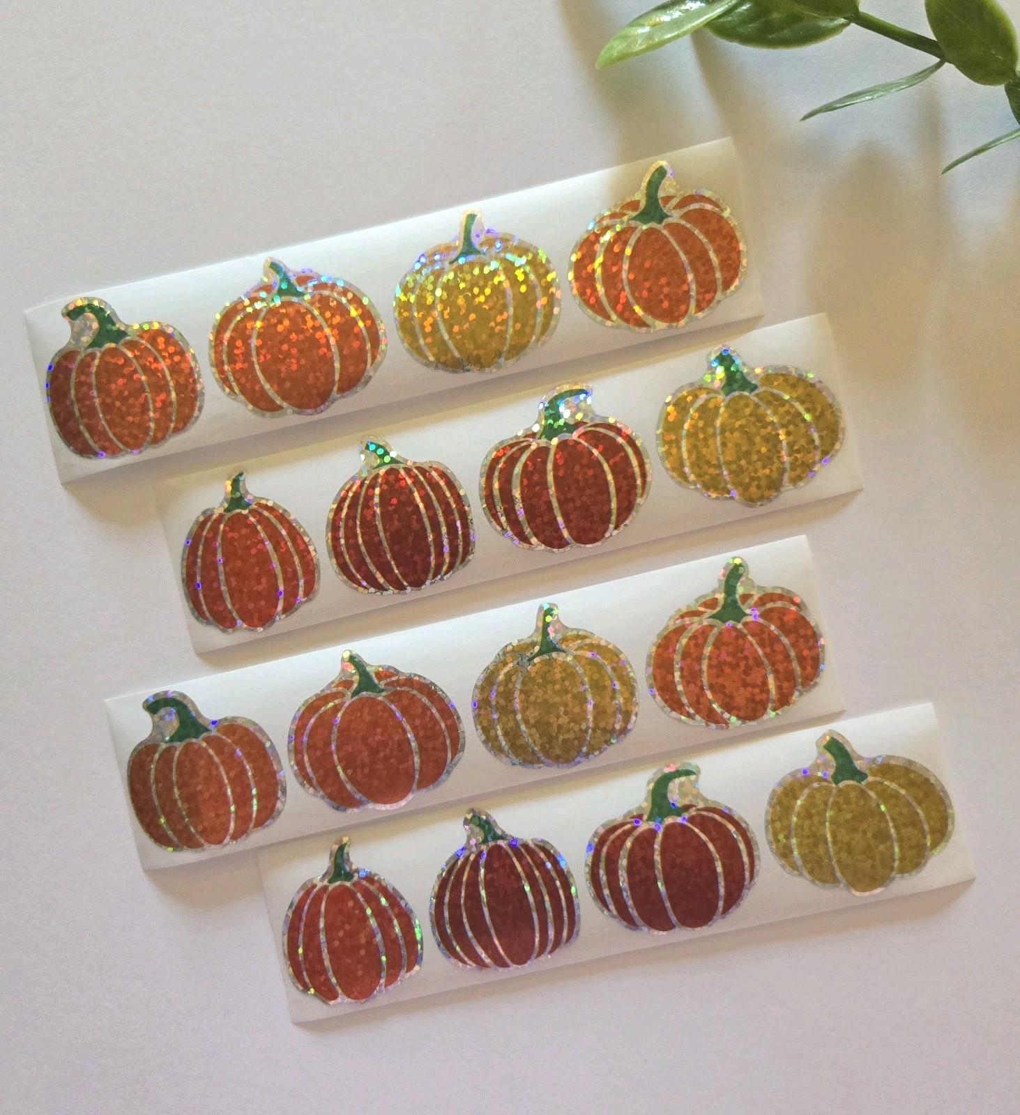 16 Sparkly Pumpkin Stickers Fall Stickers Autumn Stickers Labels Seals
