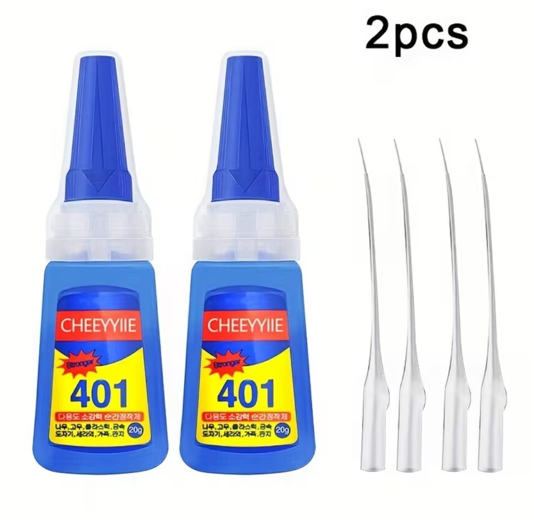 401 Instant Super Glue 20ML Fast Strong Adhesive Multi Purpose Clear Fix