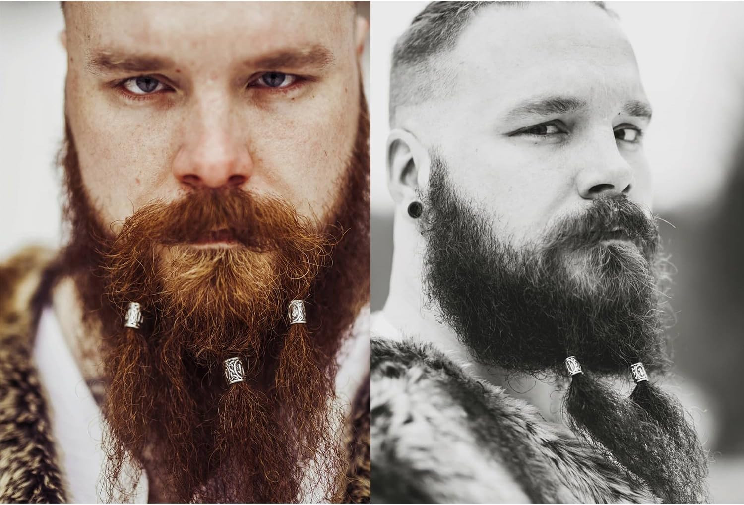 24Pcs Norse Vikings Runes Hair Beard Beads for Bracelets Pendant Necklace Diy