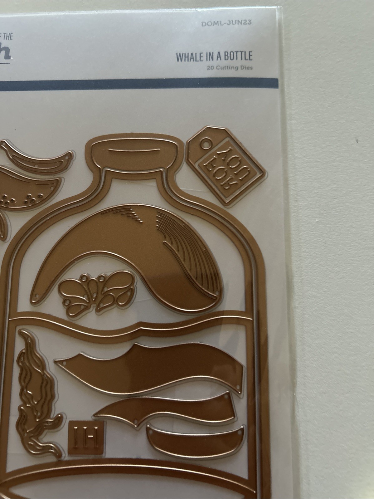NEW Spellbinders Large Die Of The Month Jun 2023 WHALE IN A BOTTLE