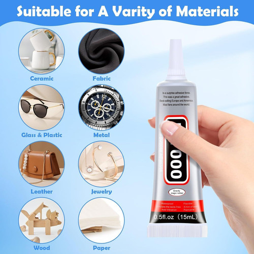 B7000 Glue Clear for Rhinestones, 4pcs 15mL Strong Adhesive B-7000