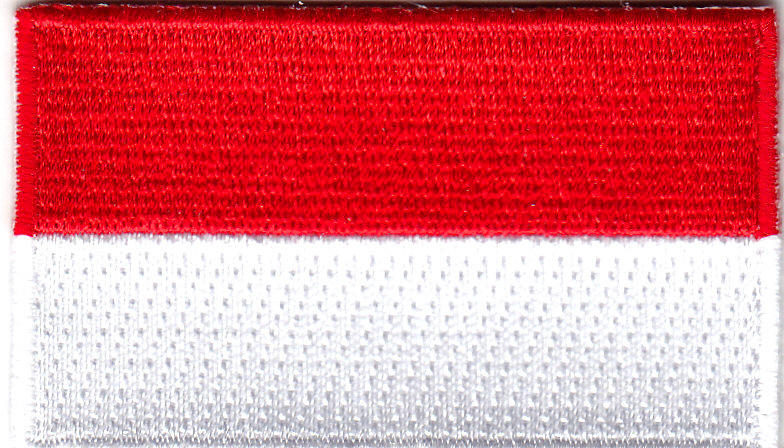 INDONESIA FLAG Iron On Patch 2 1/2″