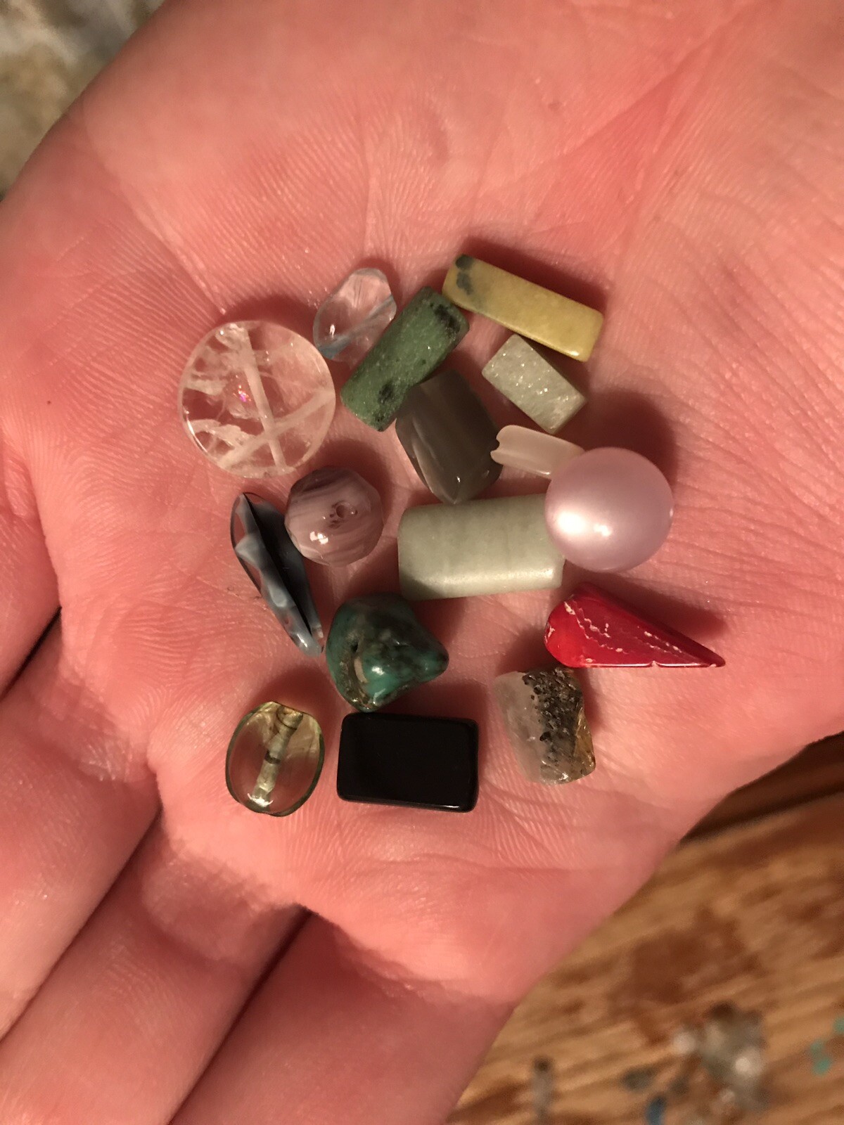 Bead Mix Lot High quality 1/3 Lb Mix Of New Beads NO Acrylic, Wood Or Plastic