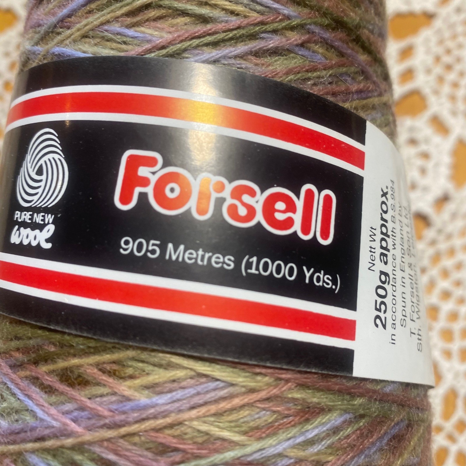 Forsell Bramwell Yarn Cones Wool Acrylic Oregano Mink Brown Excellent 2pc Lot