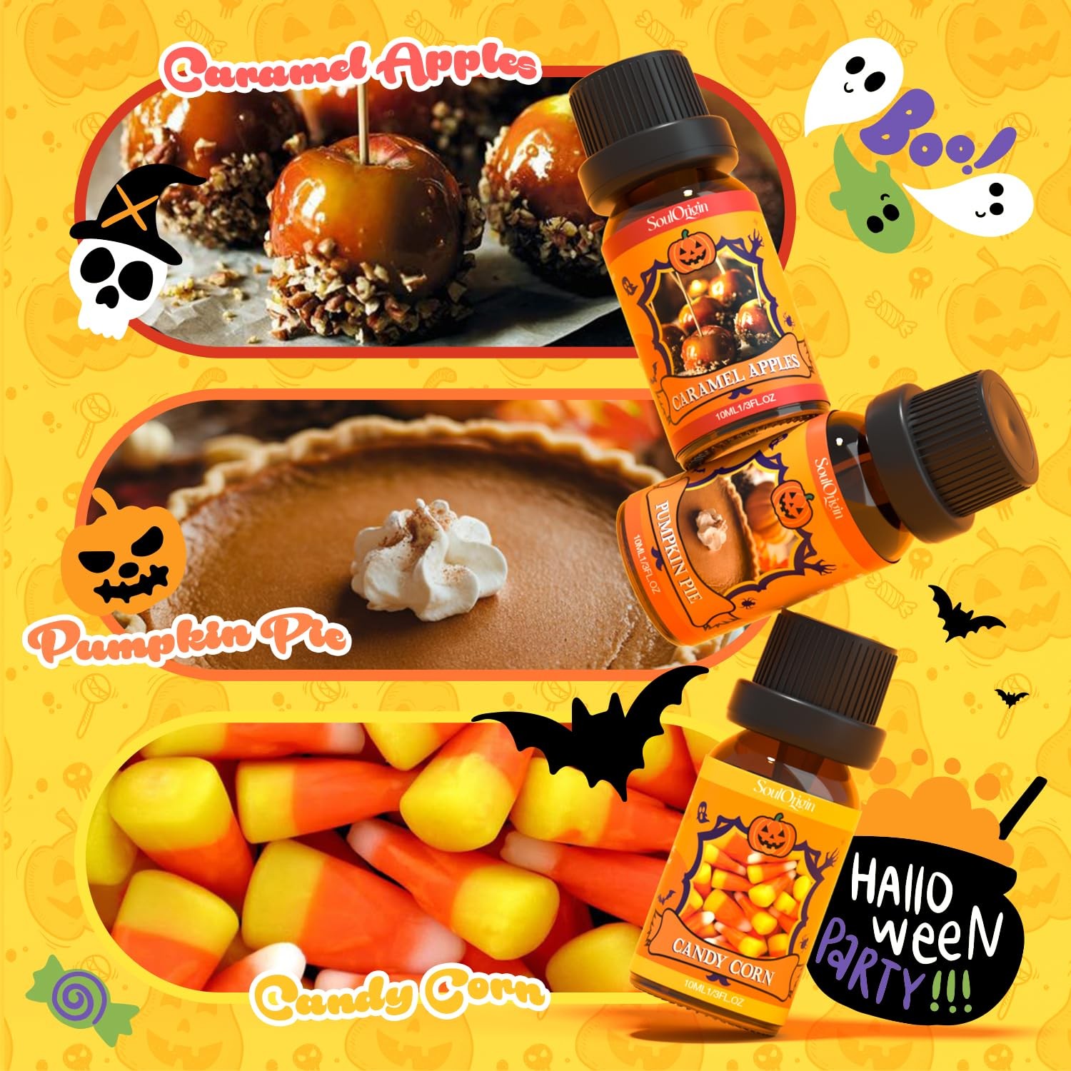 Soulorigin Halloween Fragrance Oils Set, 0.3 Fl Oz (Pack of 1),